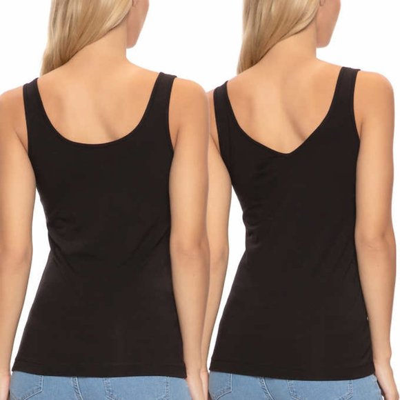 NWT Felina Women's Reversible Neckline 4 Pack Tank Top Size S $65 8HL035 - Picture 2 of 6
